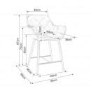 Стул барный SIGNAL CHERRY H-2 Velvet Bluvel 19 черный/черный мат